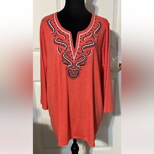 Women’s Lavish Plus Embroidery & Embellishments Top / Blouse 3X